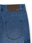 Women's Basic Cargo Denim Long Skirt