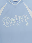 Sportive Varsity Woven Mesh Blocking T-shirt