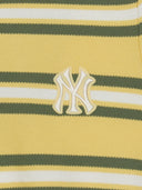 Women's Varsity Stripe Half-zip Crop Short Sleeve Knit Pullover
