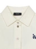 Women's Varsity Logo Cropped Denim Shirts