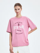 Varsity Vintage Color Graphic Over Fit T-shirt