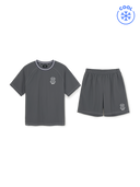 STEET BASIC WOVEN BIG LOGO T-SHIRT SET