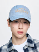 Vintage Denim Curve Logo Unstructured Ballcap