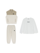 Basic Outdoor Waffle Vest Long Slv 3 Set