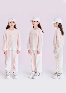 Varsty Girl's Layered Sweatshirt Set