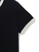 Women's Sportive Cursive Ringer Crop T-shirts