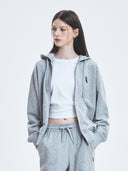 Basic Small Logo Overfit 2way Hood Zip Up