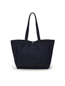 Vintage Lettering Denim Shopper Bag