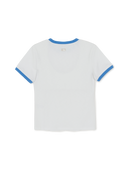 Women's Varsity Lettering Slim Slub Ringer T-shirts