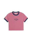 Women's Varsity Ringer Slim Crop T-shirt