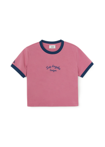 Women's Varsity Ringer Slim Crop T-shirt