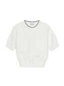 Women's Basic Coopers Crop Short Sleeve Knit Pullover