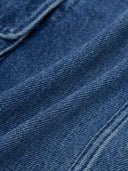 Women's Basic Small Logo Studded Denim Skirt