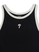 Women's Basic Ringer Crop Sleeveless T-shirt