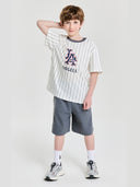 Varsity Striped T-shirt Set