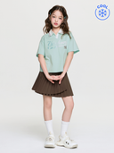 Sportive Athleisure Cursive Skirt T-shirt Set (Girl's)