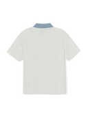 Basic Small Letter Comfortable Fit Polo T-Shirts