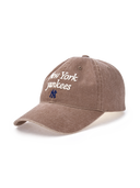 Varsity Lettering Washing Unstructured Ball Cap