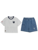 STREET BASIC STRIPED DENIM T-shirt SET(Girl's)