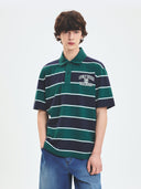 Varsity Stripe Over Fit Polo T-shirt