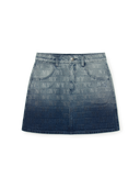Women's Classic Monogram Gradation Jacquard Denim Skirt