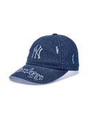 Vintage Destroyed Denim Unstructured Ballcap