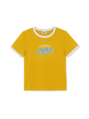 Women's Varsity Lettering Slim Slub Ringer T-shirts