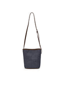 Denim Color Combination Bucket Bag