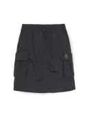 Gorpcore Glossy Nylon Puckering Cargo Midi Skirt