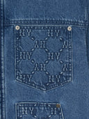 Dia Monogram Embo Patched Denim Work Jacket