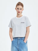 Women's Varsity Strip Crop T-shirt