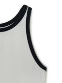 Women's Basic Ringer Crop Sleeveless T-shirt