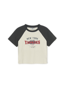 Women's Varsity Washing Vintage Raglan Crop T-shirt