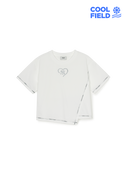 [cool Field] Heart Sportive Girl's Asymmetric T-shirt