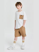 [cool Field] Basic Outdoor Mesh Pocket T-shirt Set