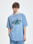 Varsity Vintage Washing Graphic Mega Over Fit T-shirt