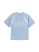 Sportive Varsity Woven Mesh Blocking T-shirt