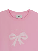 Women's Bow Tie Graphic Slim Semi Crop T-Shirts