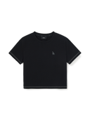 Women's Basic Small Logo Slim Crop Fit T-shirts