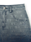 Women's Classic Monogram Gradation Jacquard Denim Skirt