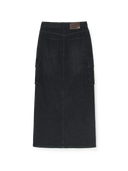 Women's Basic Cargo Denim Long Skirt