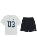 Sportive Varsity Number Artwork T-shirt Set