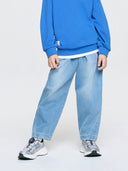 BASIC CURVED DENIM PANTS