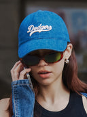 Varsity Cursive Denim Unstructured Ball Cap