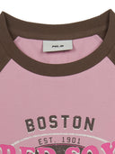 Women's Varsity Washing Vintage Raglan Crop T-shirt