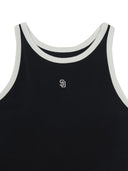 Women's Basic Ringer Ribbed Sleeveless Ops