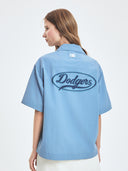 Varsity Vintage Cursive Short Sleeve Work Shirt