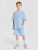 [cool Field] Sportive Basic Woven Pocket T-shirt Set