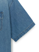 Varsity Vintage Slub Short Sleeve Denim Work Shirt