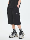 Basic Small Logo One Tuck Cargo Bermuda Pants